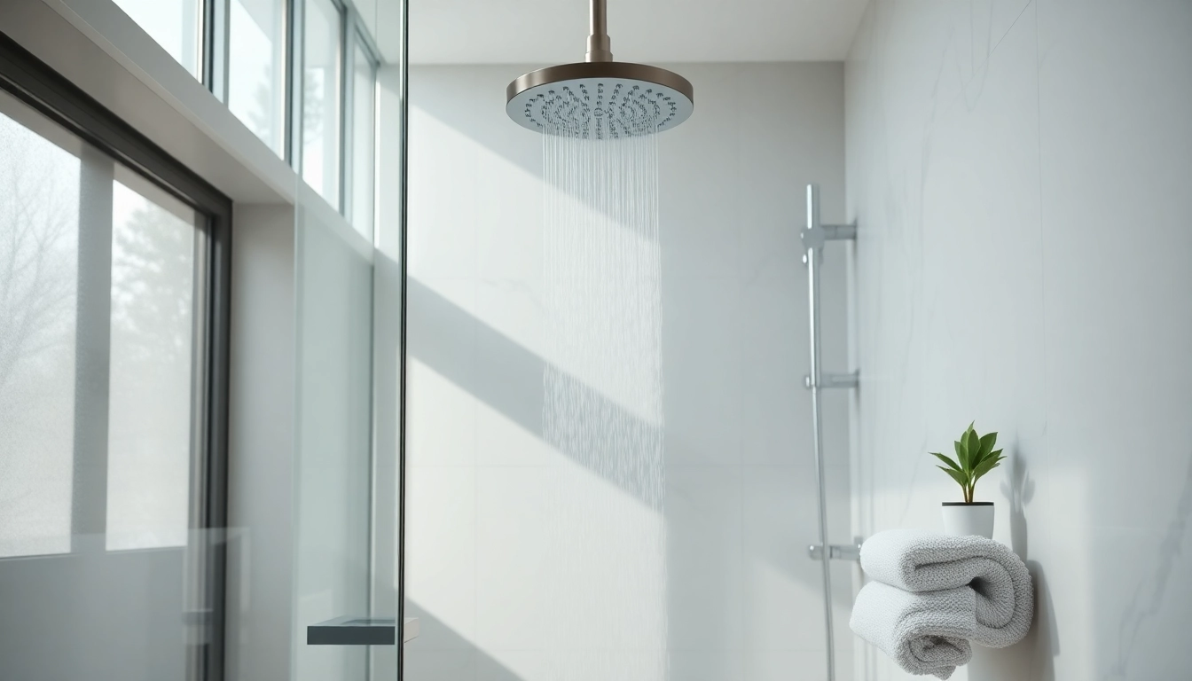 Showcase elegant showers Australia with a modern installation in a stylish bathroom setting.
