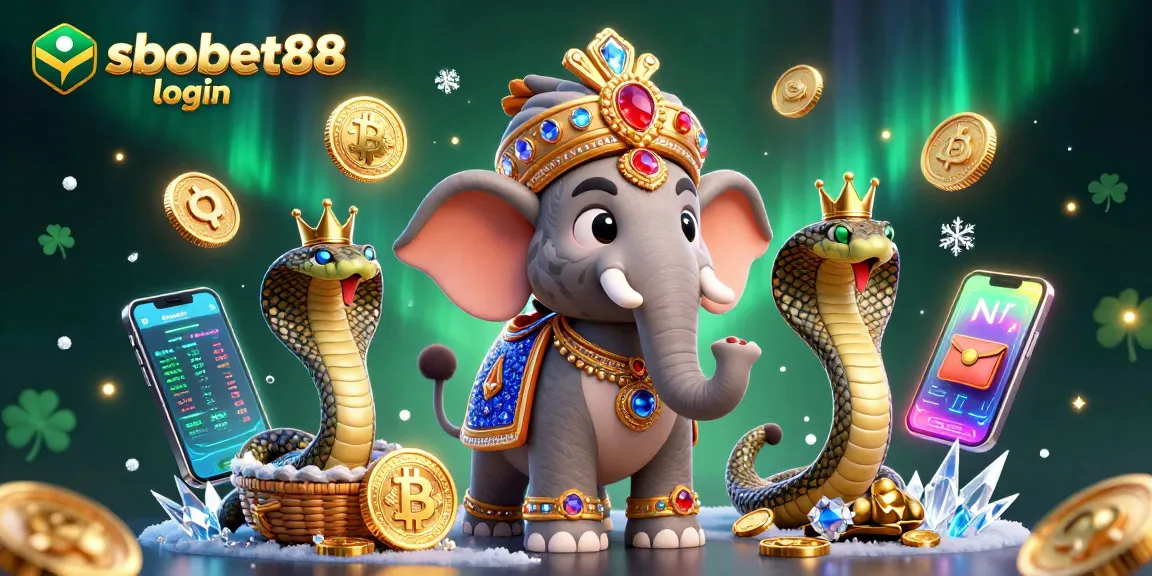 Engage in sbobet88 login and explore a vibrant online casino scene with a maharaja and crypto elements.