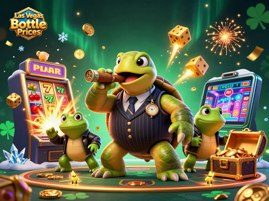 Experience Las Vegas Bottle Service Prices through an engaging 3D scene with dynamic characters and casino elements.