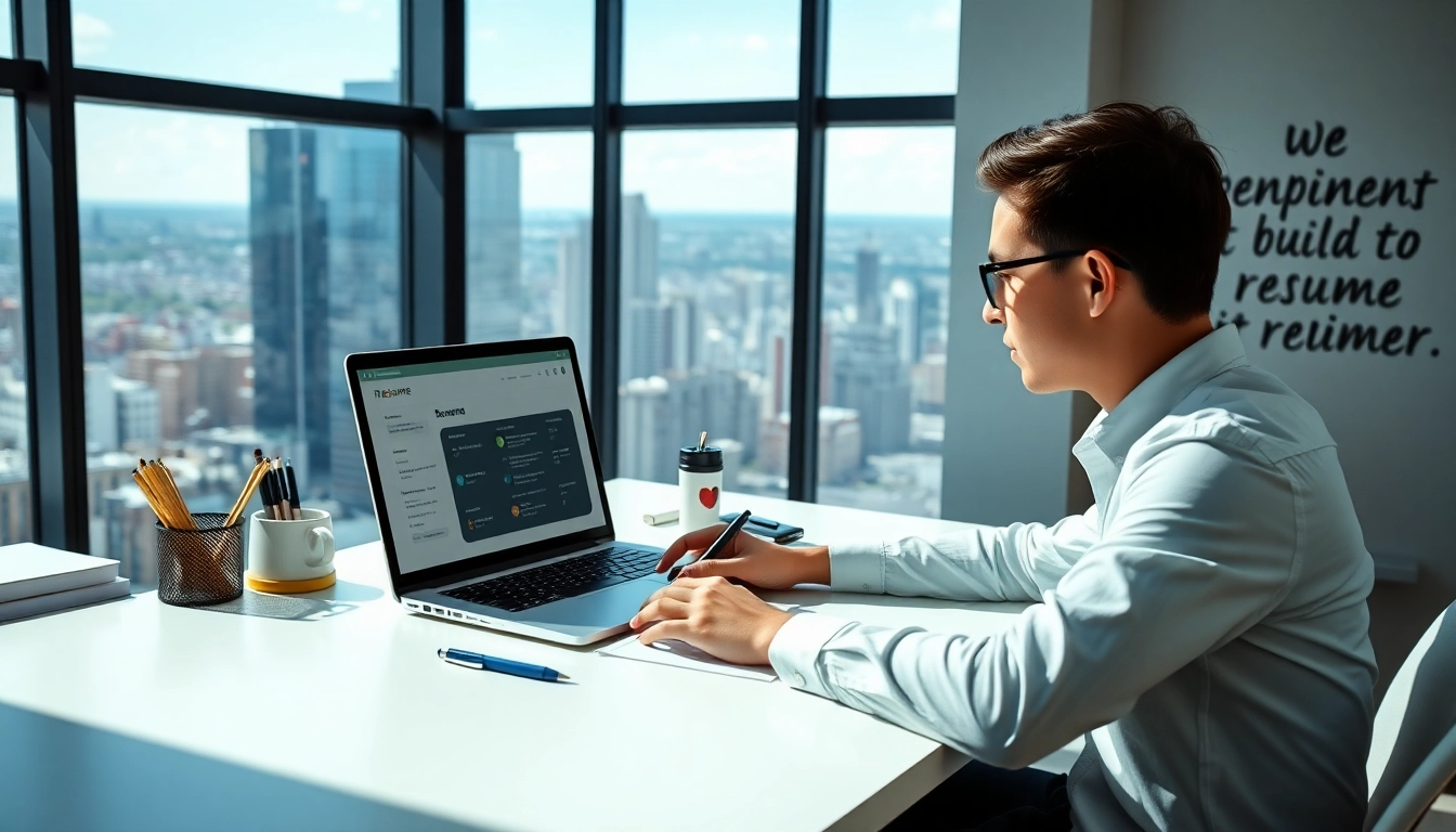 Craft a standout resume with a professional setup using the Resume Builder showcased.