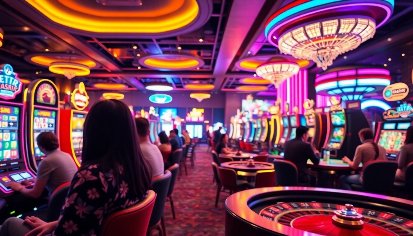 Experience vibrant Non gamstop casino Uk gaming atmosphere with diverse players engaging in popular games.