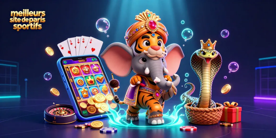 Pariez avec les meilleurs sites de paris sportifs grâce à cette illustration dynamique de jeu et de chance.