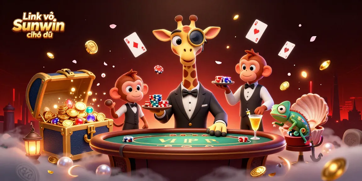 Experience the thrill of Link vào Sunwin chính thức with high-roller giraffe, poker, and rich casino elements.
