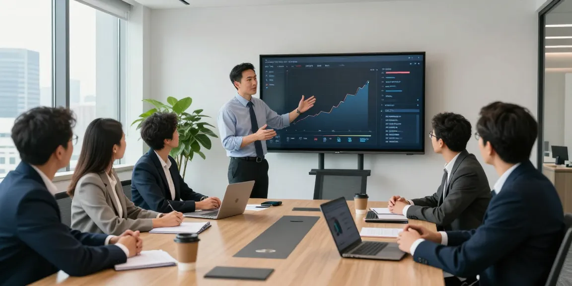 Engaged executives discussing PedroVazPaulo Executive Coaching strategies in a modern conference room.