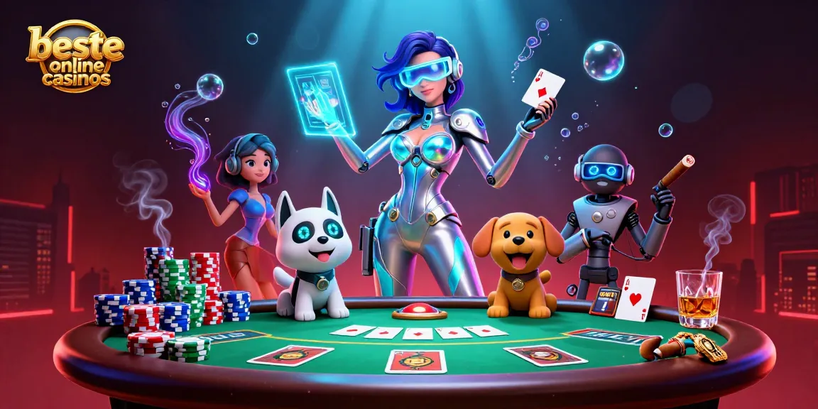 Experience the excitement of beste online casinos with a stunning futuristic scene featuring dynamic casino elements.