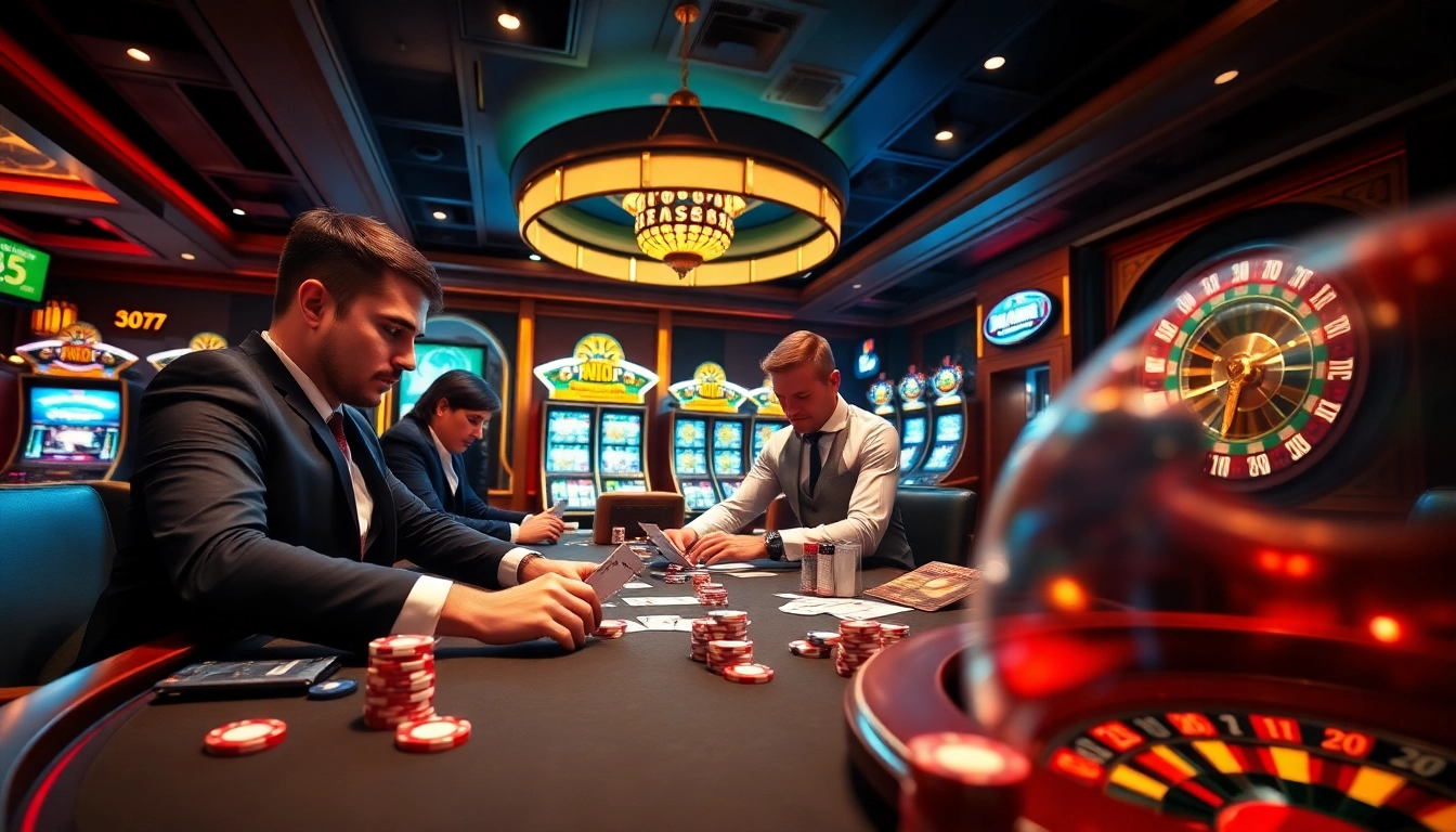 Participez à une action à enjeux élevés dans un casino en ligne argent réel avec des tables vibrantes, des cartes et des machines à sous éblouissantes.