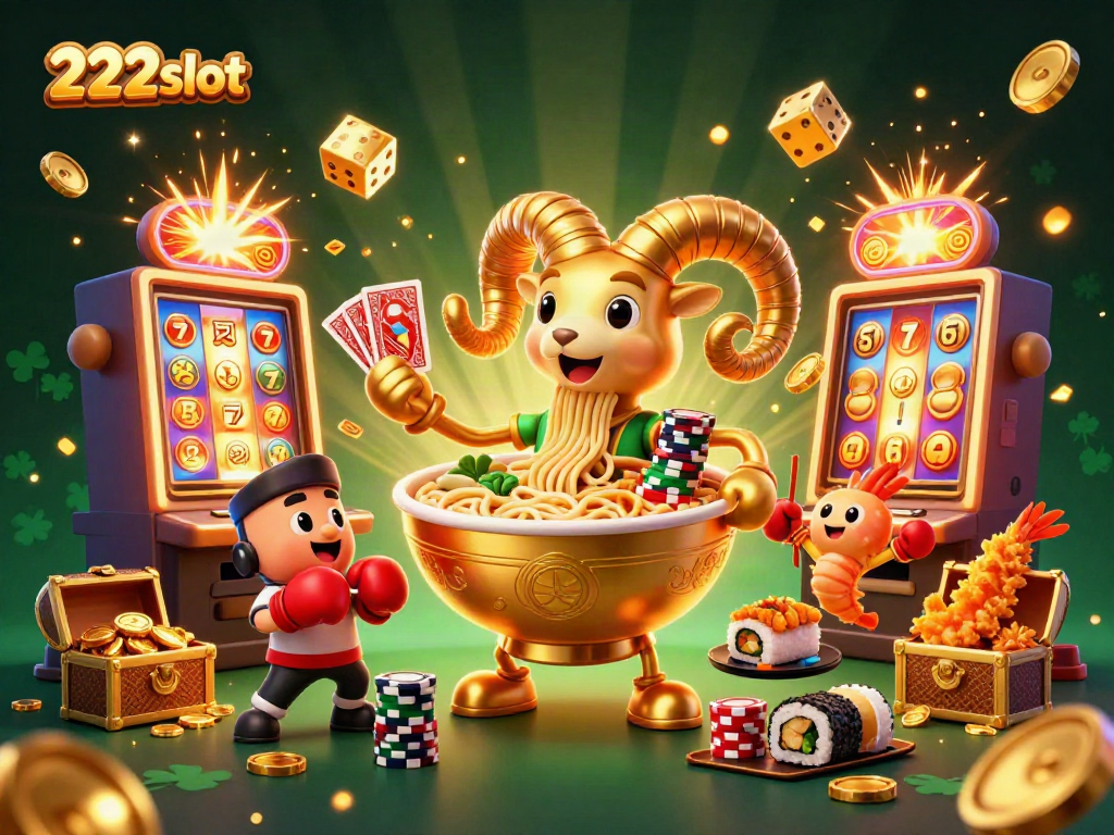 Mempersembahkan keseruan 222slot dengan ilustrasi kasino 3D yang penuh warna.