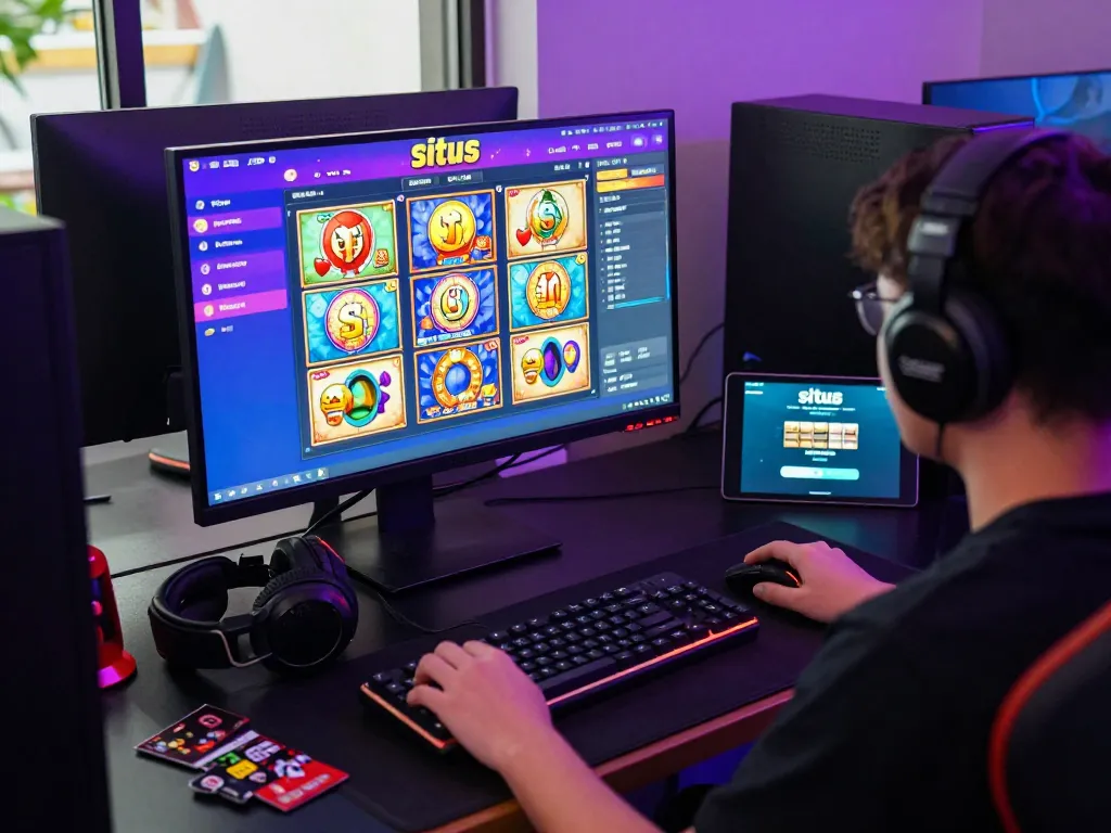 Pemain yang terlibat dengan permainan situs slot dalam pengaturan permainan yang dinamis