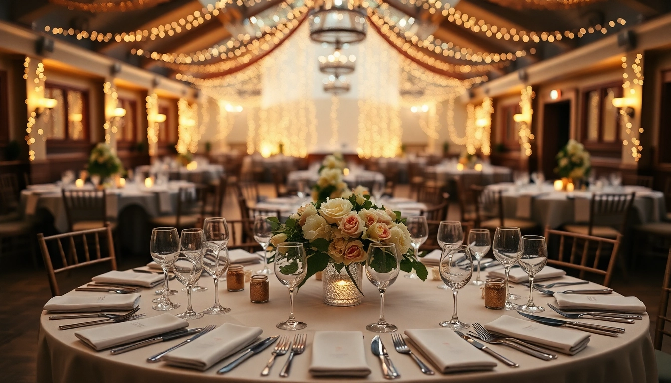 Discover stunning Table Rentals featuring elegant setups and warm lighting for special events.