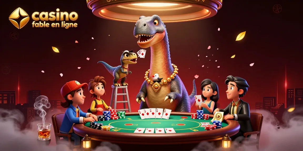 Visualiser un brontosaure dans un casino fiable en ligne avec des cartes et des jetons
