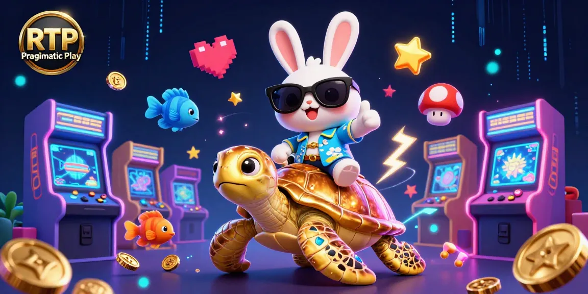Engage with RTP Pragmatic Play in this vibrant 3D casino scene showcasing fun characters and gaming elements.