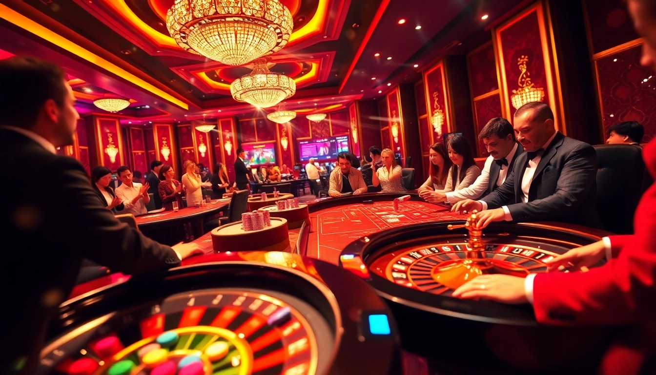 Experience the thrill of gambling at trang chủ i9bet with vibrant casino tables and luxury ambiance.