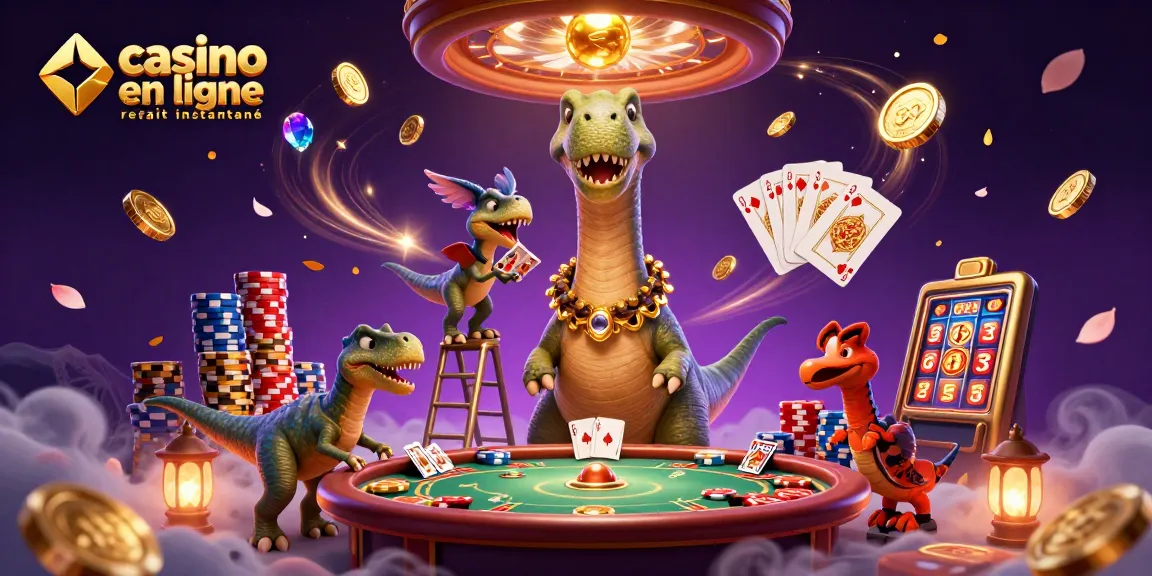 Jouer au casino en ligne retrait instantané avec un brontosaure dans une scène de jeu dynamique