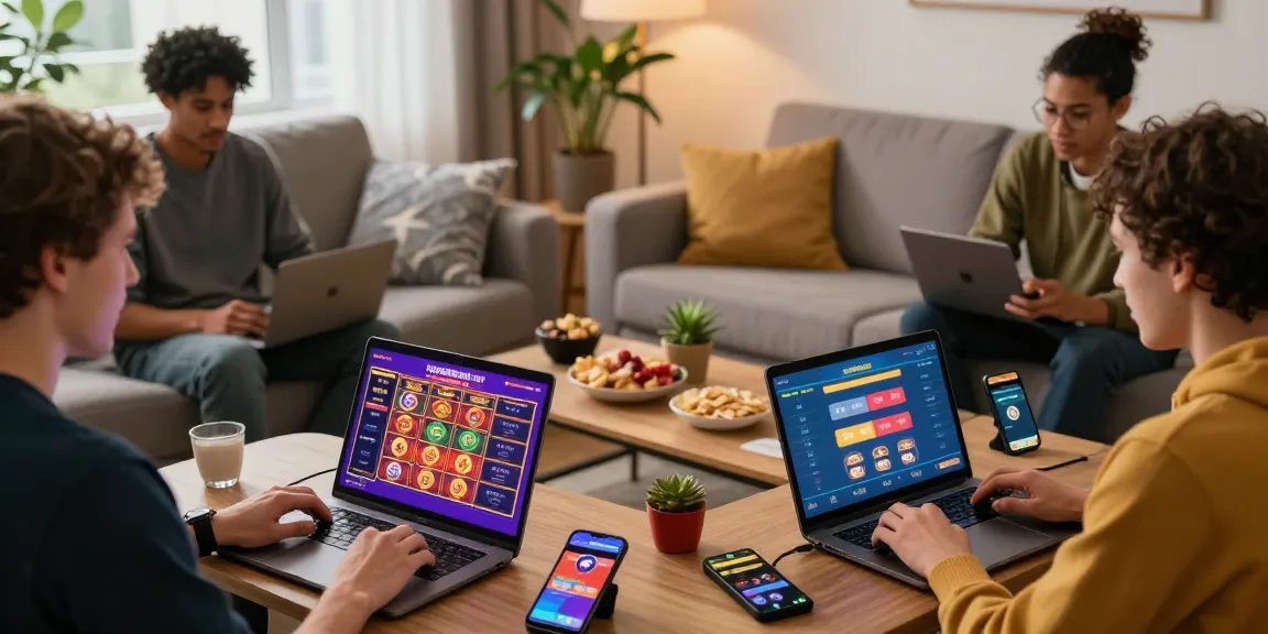 Players enjoying online gaming at casinos that accept credit cards in a cozy home setting