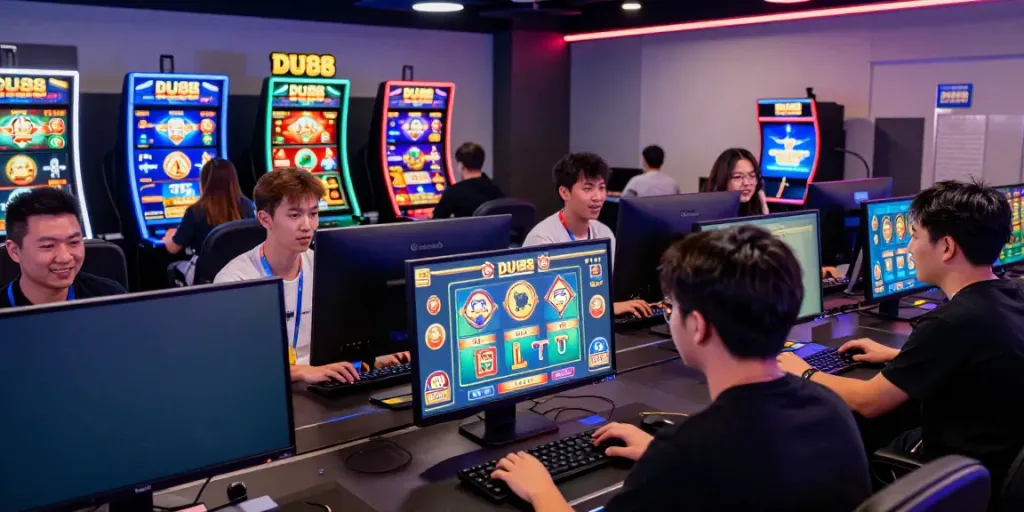 Players engaging with exciting online games at DU88, highlighting dynamic gaming atmosphere.