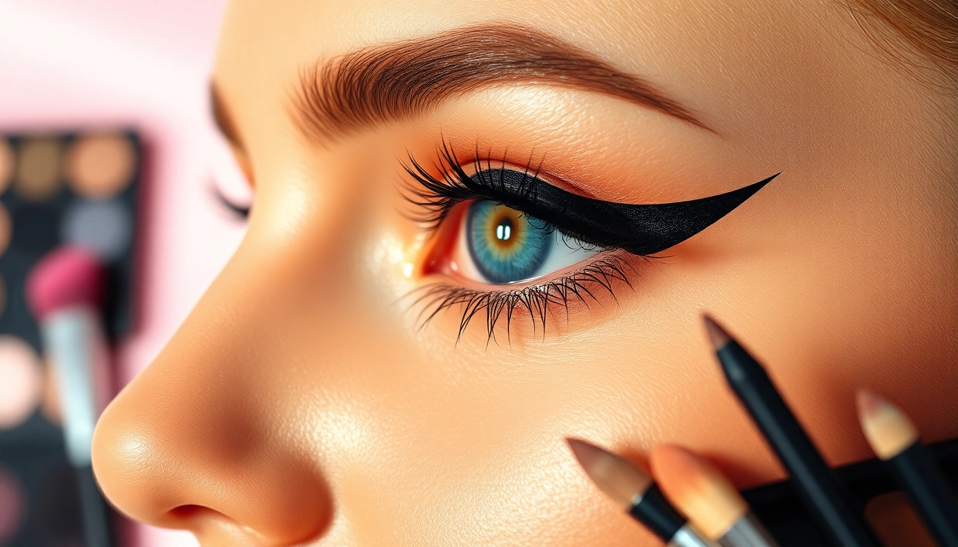 Enhancing beauty with Insanely Intense Tattooed Eyeliner, showcasing vibrant eye makeup.