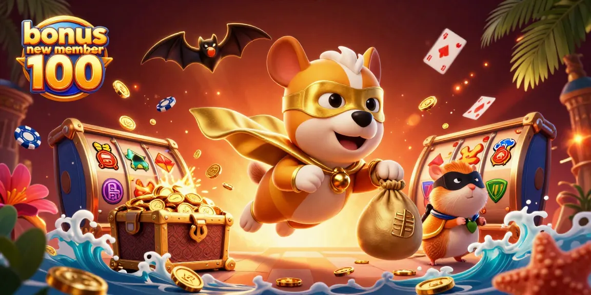 Win big with the bonus new member 100, featuring an exciting 3D casino adventure!