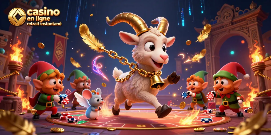 Jouez au casino en ligne à retrait instantané avec des personnages animés dans une ambiance festive et dynamique.