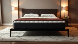 Materassi matrimoniali di alta qualità, mostrando il comfort e il design elegante, ideale per un sonno migliore.