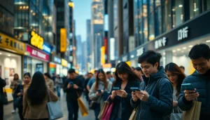 카드깡과 관련된 현대적인 거래 장면을 포착한 이미지