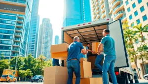 Best Toronto Movers loading furniture efficiently in a vibrant urban setting.