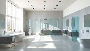 Sonni sanitär GmbH, showcasing elegant bathroom products under bright natural lighting.