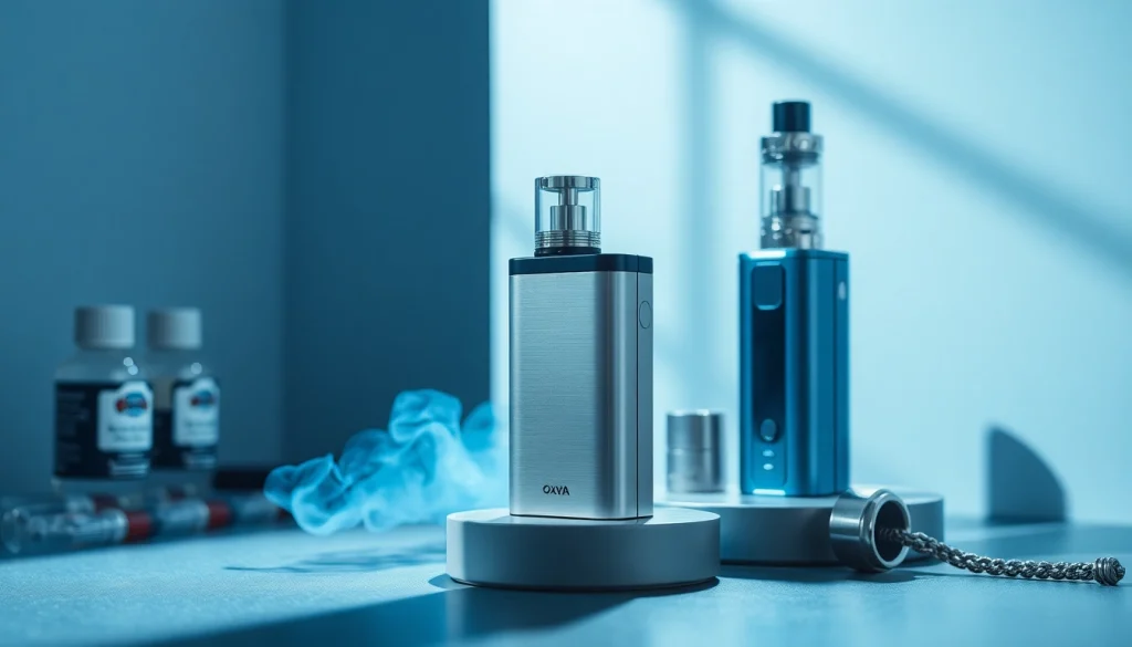 Oxva Dampfergerät in hochwertiger Präsentation mit eleganten Details und modernem Design