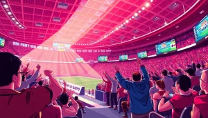 Exciting atmosphere at sports betting sites Canada showcasing fans cheering and betting activities.