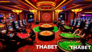 THABET casino offers an exciting gaming experience with vibrant tables and modern machines.