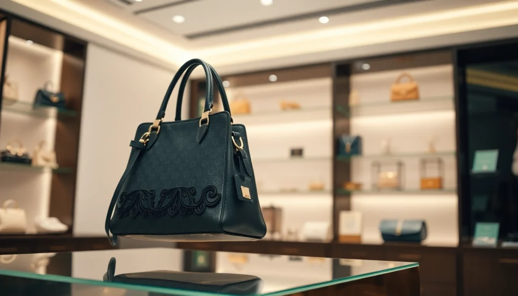 고급 레플리카 핸드백이 현대적인 부티크에서 돋보이는 모습입니다.