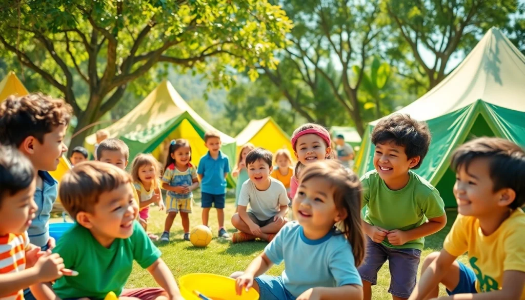 Children participating in fun activities at Holiday camps, showcasing bonding and excitement.