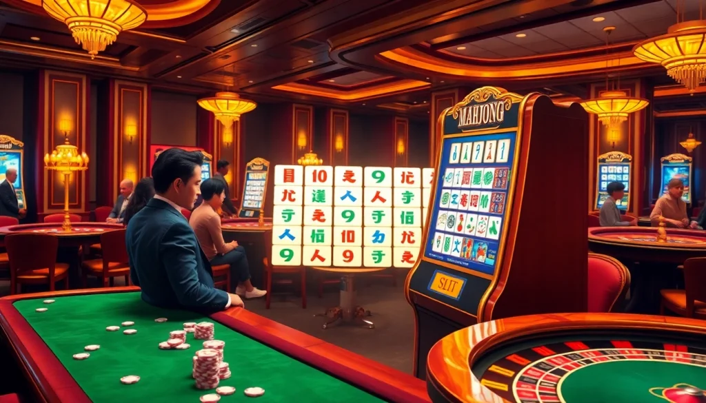 Experience the excitement of the mahjong slot demo with vibrant casino visuals.