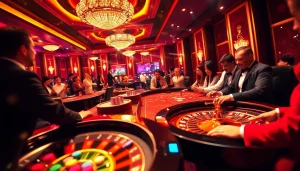 Experience the thrill of gambling at trang chủ i9bet with vibrant casino tables and luxury ambiance.