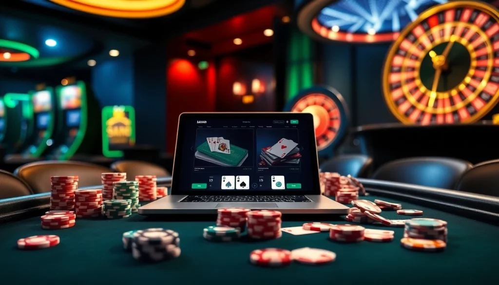 Vivez le frisson du casino en ligne argent réel avec des jetons de poker vibrants et une roulette.
