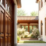 Showcasing a Historic Home Addition with intricately detailed doors and vintage windows.