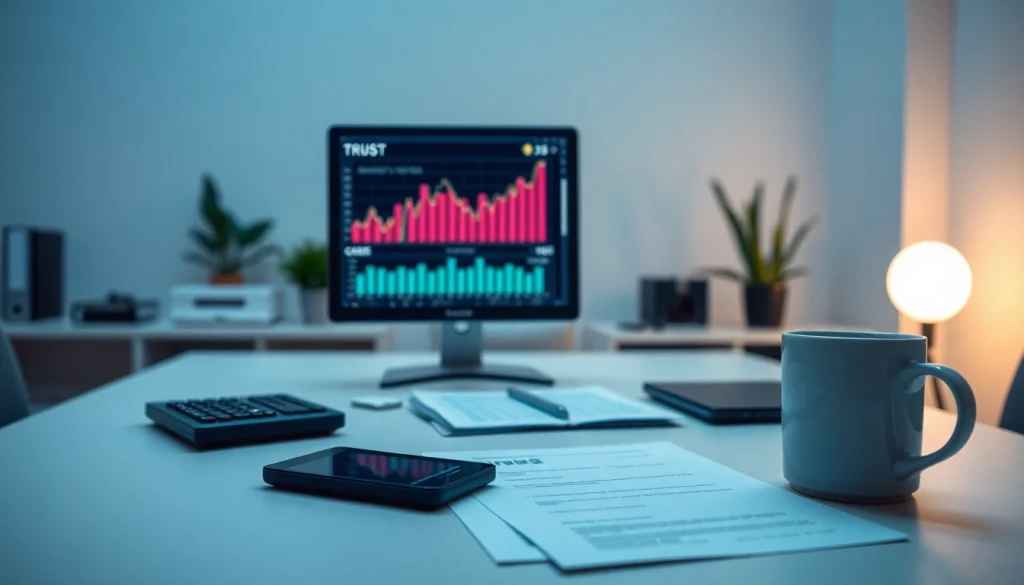 Usługi księgowości w nowoczesnym biurze, podkreślające profesjonalizm i organizację.