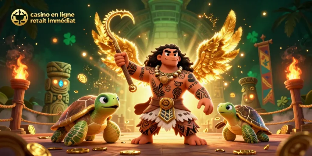 Profitez du casino en ligne retrait immédiat avec un jeu intense illustré par un aigle légendaire.